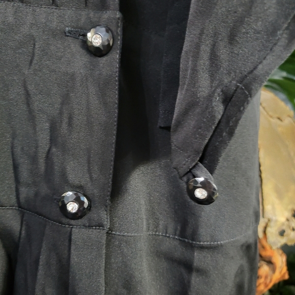 Vintage 80s Barbara Barbara Pleated Drop Waist Wrap Tulip Midi Dress Size 14 - Picture 6 of 9